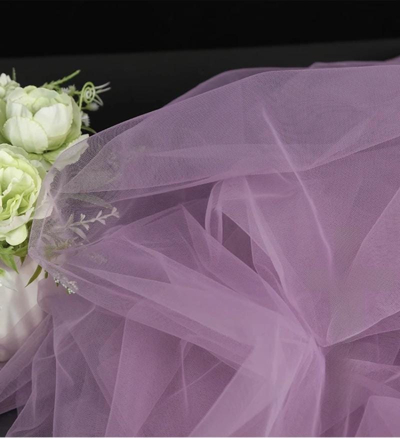 Tissu en maille violette - Décoration de mariage et d'événements - Large (au mètre)