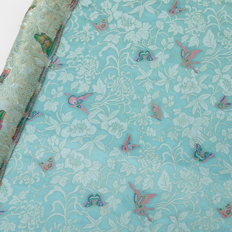 Butterfly Brocade Fabric: 59"W Rayon Cheongsam Quilting Fabric