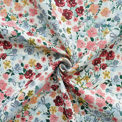 Flower Jacquard Fabric: Retro 3D Design, Upholstery & Sewing - 54" W