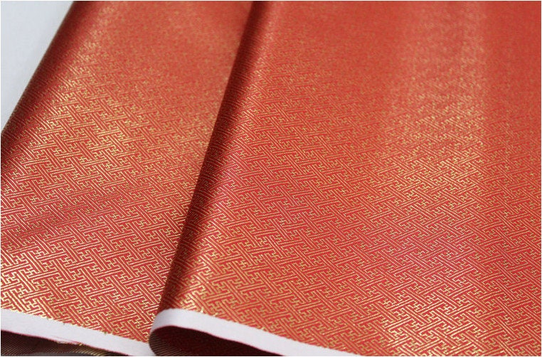 Gold & Silver Brocade Fabric: Small Squares, Costume Dress Material