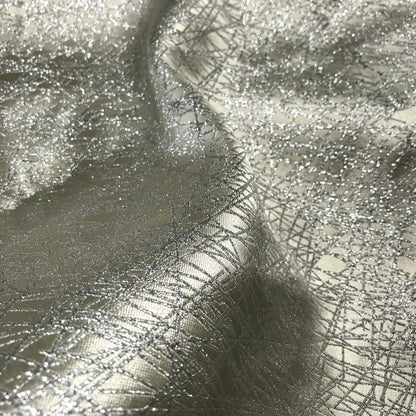 Tissu jacquard à fil argenté : ameublement et matelassage haut de gamme, 145 cm de large