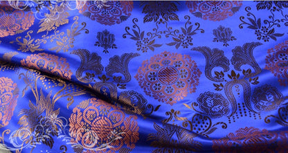Floral Brocade Fabric: Chinese Rayon Damask, 35" Wide