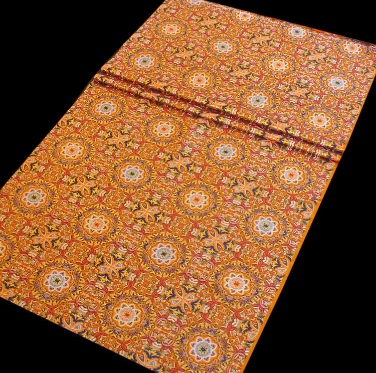 Exotic Thangka Pattern Brocade Fabric: Tibetan Jacquard Satin