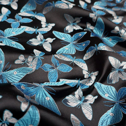 Tissu brocart papillon : mélange satin rayonne 45 po de large - Costumes et décoration