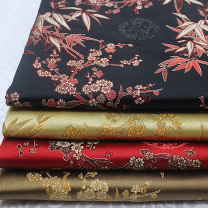 Cherry Blossom Bamboo Brocade Jacquard Fabric - Renaissance Fashion