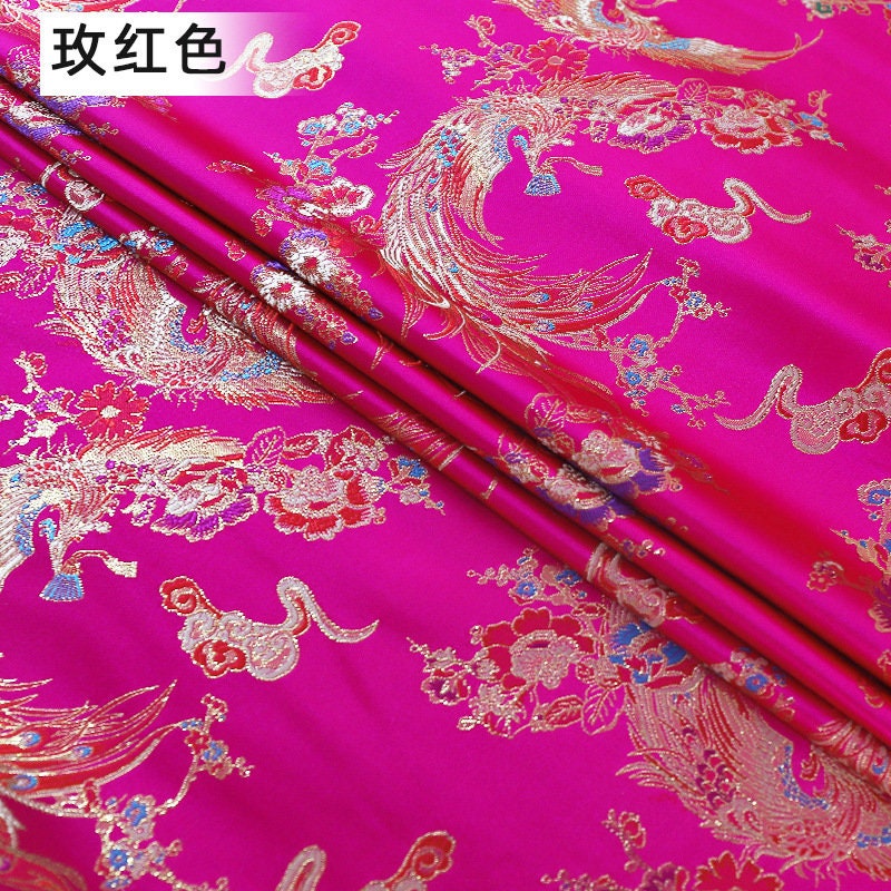 Phoenix Brocade Fabric: Rayon Jacquard, Costume & Decor (29.5" Wide)