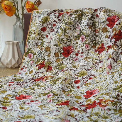 Tissu jacquard floral japonais : tissu d’ameublement tissé en relief, pour costumes et décoration (150 cm de large)