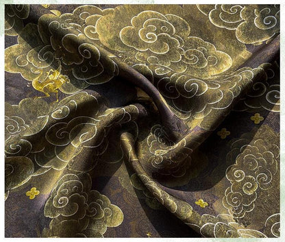 Butterfly Jacquard Silk Fabric ��� Yun Pattern Xiangyun Rayon Ble"W