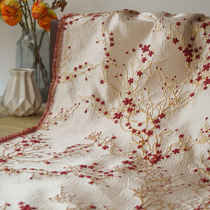 Gold Thread Jacquard Fabric: 3D Oil Painting Texture, 55" Wide