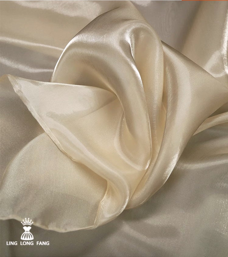 Water-Shine Silk Satin Fabric: Metallic Luster, 57" Wide