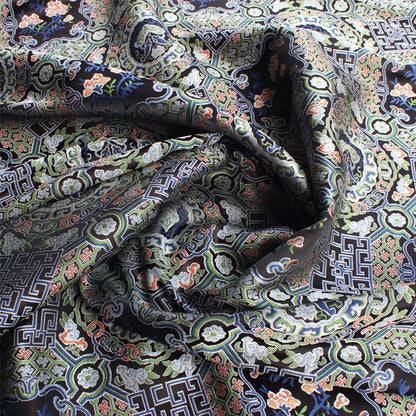 Embroidered Thangka Fabric: Red Tibetan Robe Mount, Upholstery & Costume Fabric