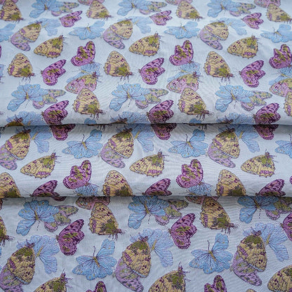 Butterfly Jacquard Woven Fabric: Embossed Upholstery, Costume, Quilting (65"W)