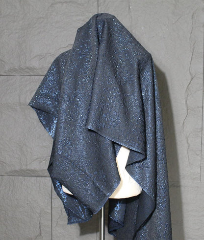 Metallic Gold Thread Jacquard Fabric: 3D Embossed Woven Material (55"W)