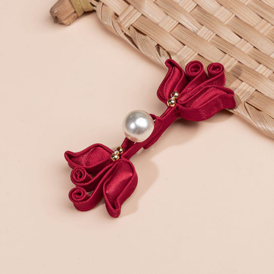 Boutons grenouille à nœud chinois faits main : Fermeture Cheongsam en perle
