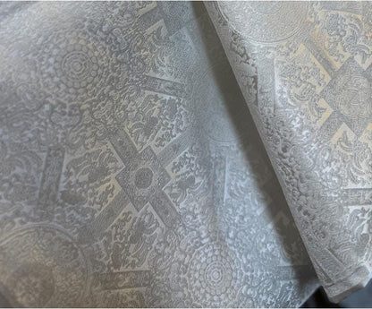 Pure white baoxiang jacquard with subtle embossed patterns, Sewing, Upholstery, 57"Wide