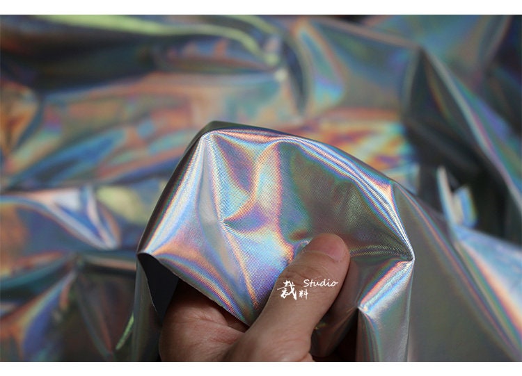 Metallic Iridescent Fabric: 55" Wide Stretch Knit, Sold by the Yard