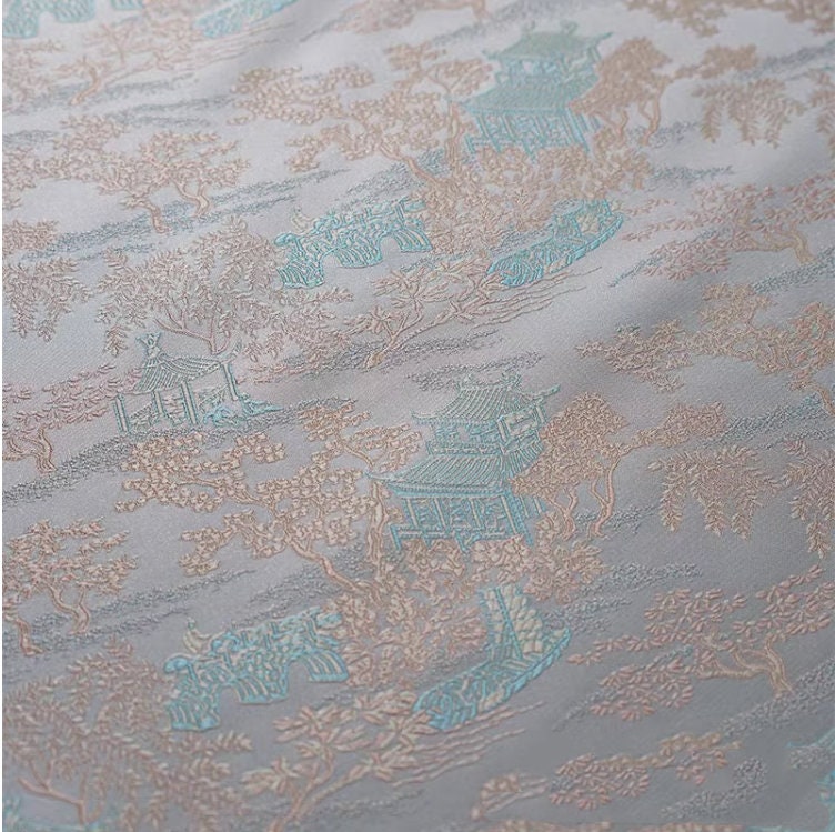 Brocart de soie chinois ancien : 150 cm de large, pour l’ameublement et la couture, vendu au mètre