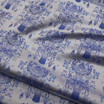 Floral Jacquard Brocade Fabric: Chinese Lantern Dressmaking Material