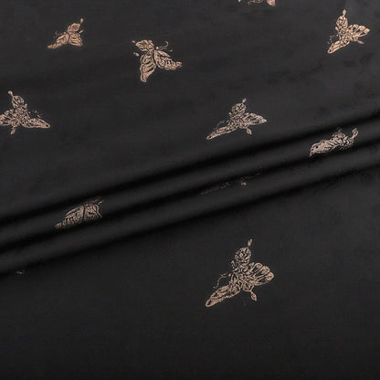 Tissu brocart papillon : tissage japonais Nishijin, fil d'or (59"L)