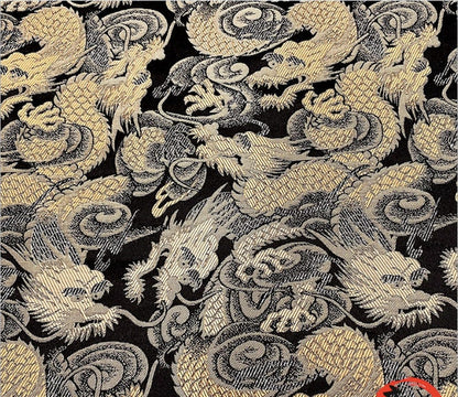 Dragon Kinran Brocade Fabric: Japanese Jacquard Satin (By The Meter)