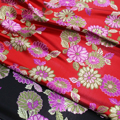 Chrysanthemum Brocade Fabric: 29.5" Wide Satin Silk Cheongsam Upholstery