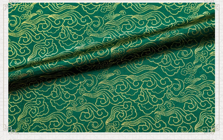 Tissu brocart jacquard nuage : Matière pour costumes de style japonais