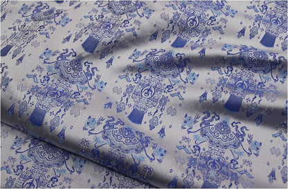 Floral Jacquard Brocade Fabric: Chinese Lantern Dressmaking Material