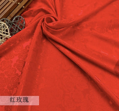 Tissu satiné jacquard rose : matériau double face pour costumes de cosplay, 150 cm de large