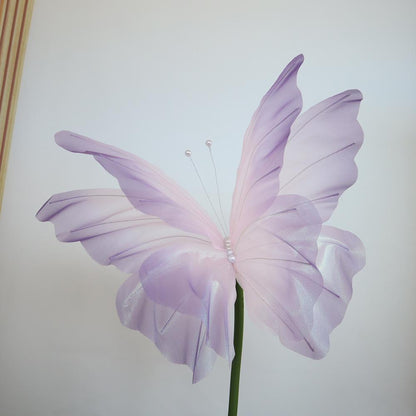 Gradient Butterfly Wedding Decor: Floral Centerpiece, Photo Booth Backdrop