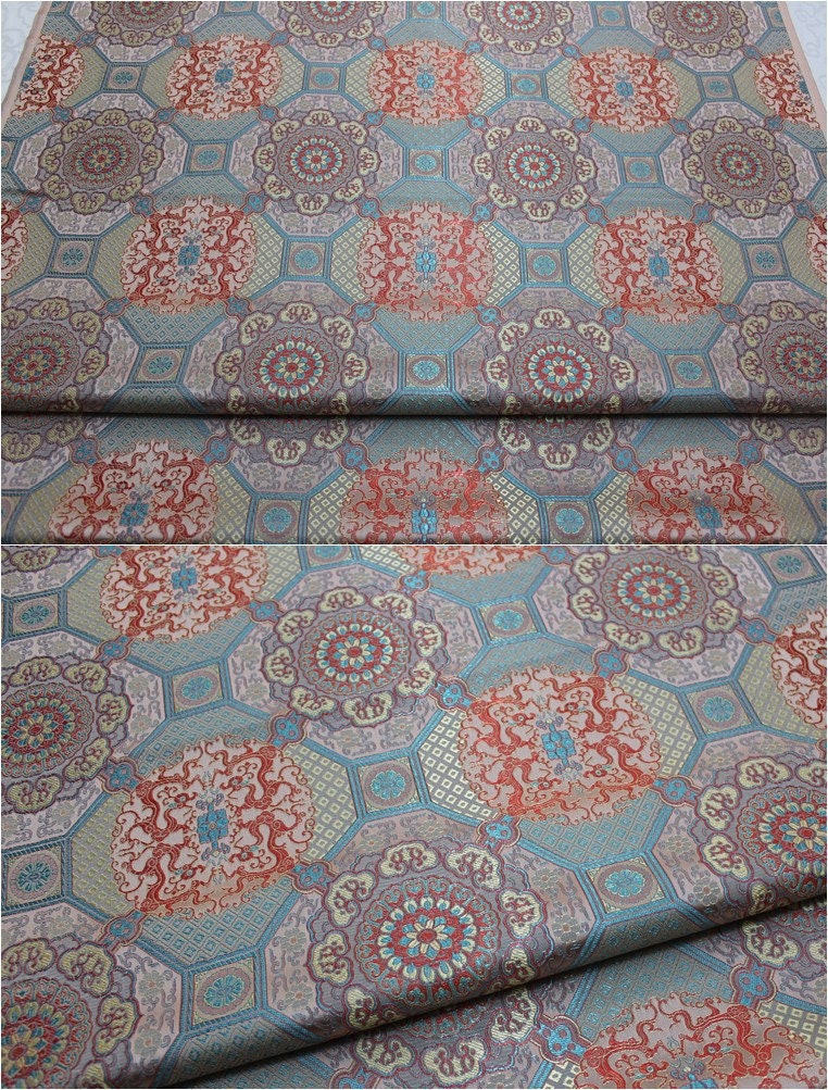Plum Dragon Brocade Fabric: 29.5"W Bohemia Wall Decor
