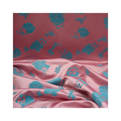 Panda and Bamboo Jacquard Satin Fabric ��" Wide, Qipao and Hanfu Material