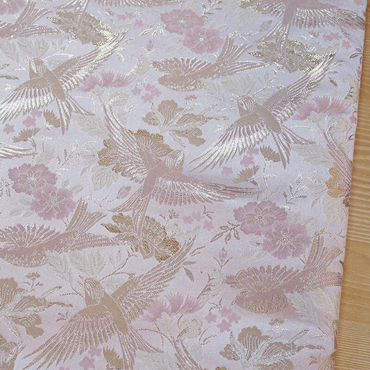 Bird Pattern Jacquard Fabric: 55"W Polyester Sewing Material