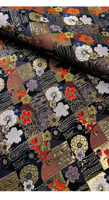 Nishijin Ori Kinran Fabric: Japanese Kimono Cheongsam Doll Sewing Fabric