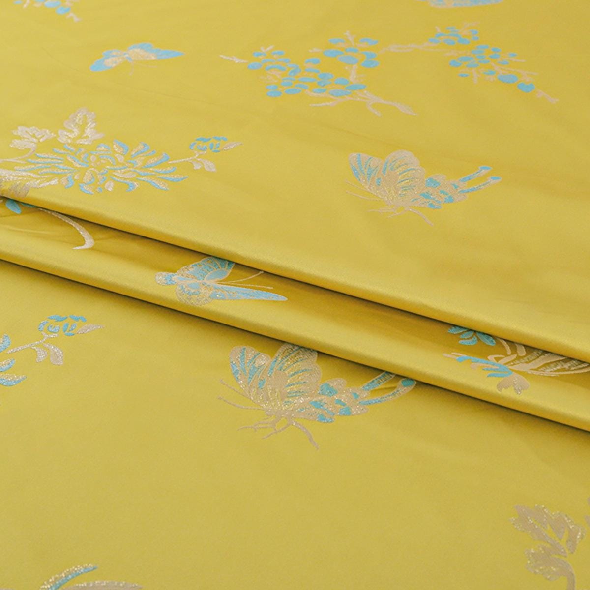 Butterfly Flower Brocade Fabric: 59" Rayon Blend, Costume Decor