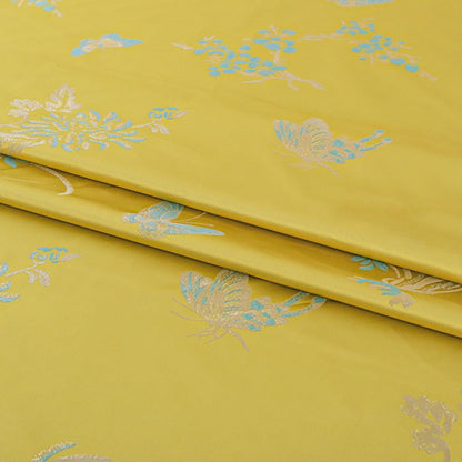 Butterfly Flower Brocade Fabric: 59" Rayon Blend, Costume Decor