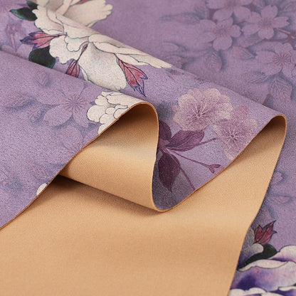 Floral Micro Faux Suede Fabric: 59" Wide, Upholstery & Apparel