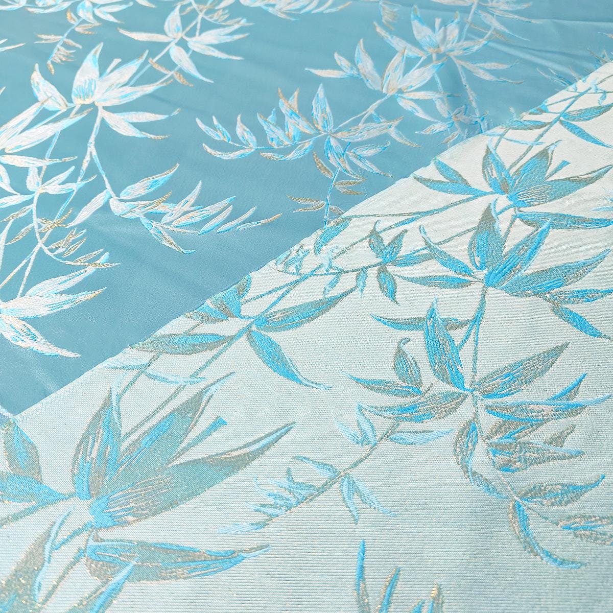 Bamboo Brocade Fabric: 59" Silk Rayon Blend, Costume Upholstery