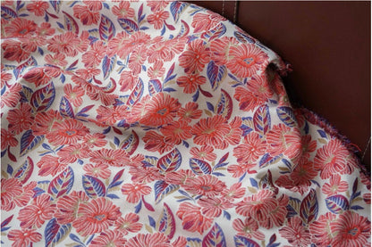 Reversible Jacquard Fabric: Japanese Floral Embossed Weave (59"W)