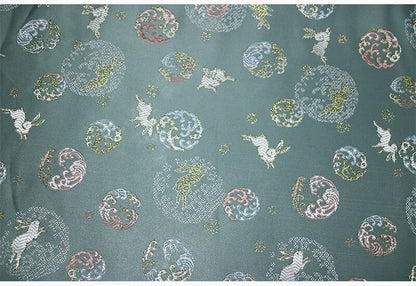 Rabbit Jacquard Silk Brocade Fabric: Costume, Upholstery, Decor - 57�ï