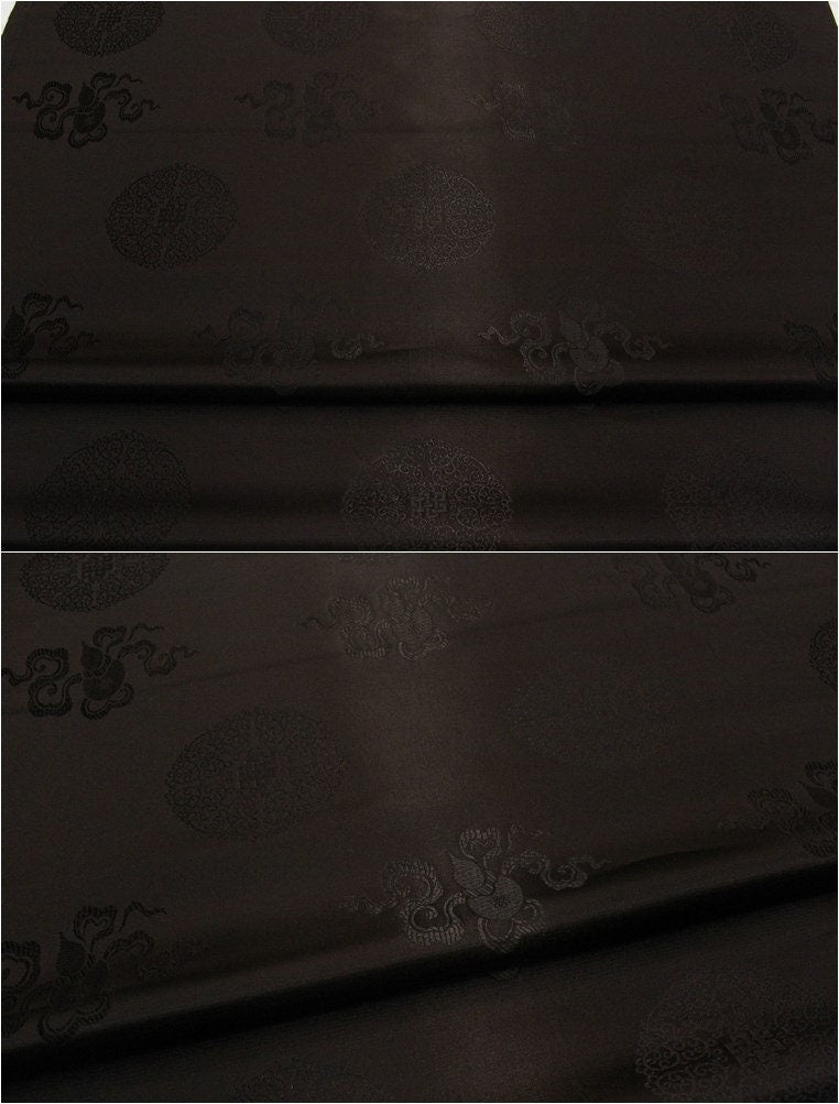Jacquard Silk Brocade Fabric: Chinese Mongolian Style (29.5" Wide)