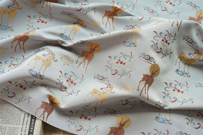 Gold Thread Jacquard Fabric: Chinese Style Rayon, 59" Wide