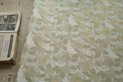 Gold Embossed Palace Jacquard Fabric: Damask Upholstery, Costume & Decor