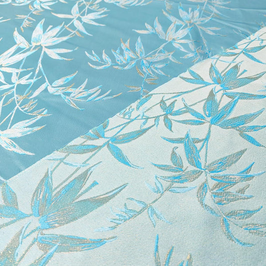 Tissu brocart de bambou : mélange soie-rayonne de 150 cm, pour ameublement de costumes