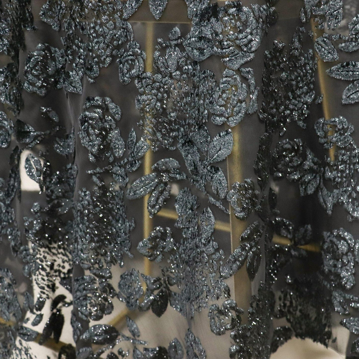 Burnout Floral Viscose Velvet Fabric: Soft Drape for Kimono, Costume