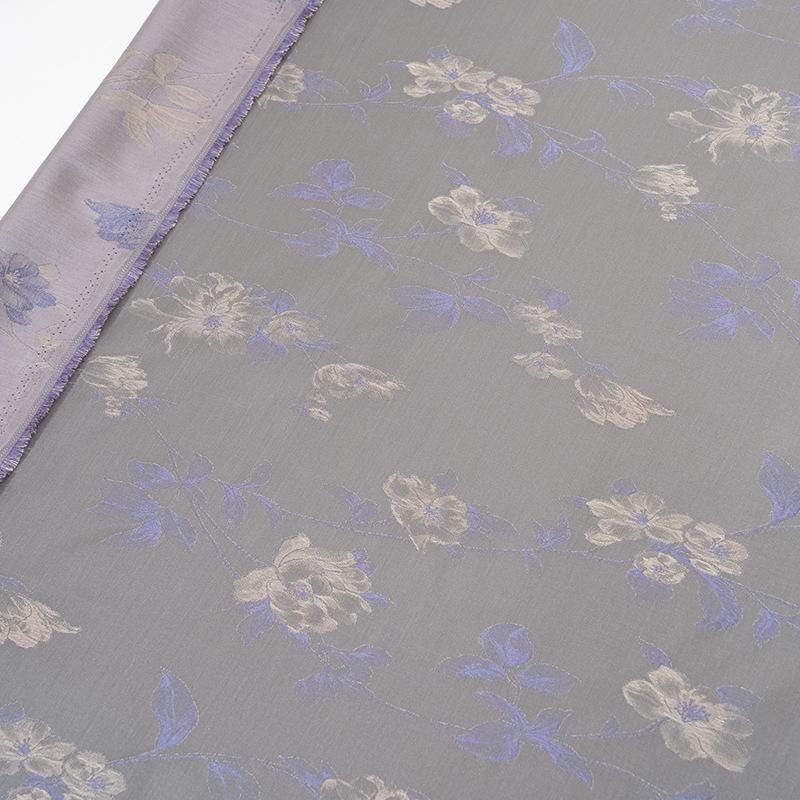 Tissu jacquard brocart à motifs floraux : texture florale 3D, largeur 150 cm