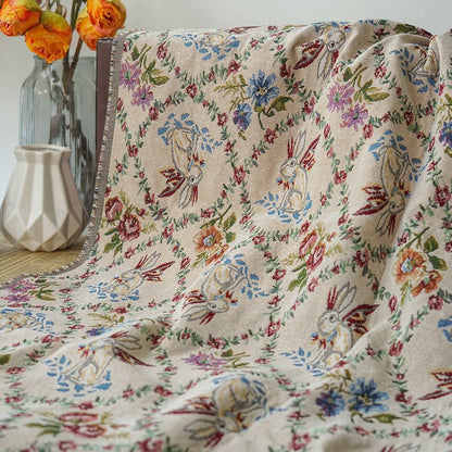 Rabbit Zoo Jacquard Fabric: Autumn Winter Upholstery, Sewing Material (59"W By 1 Meter)