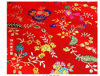 Peony Brocade Fabric: Silk Rayon Blend, Floral Upholstery & Costume