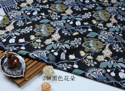 Floral Print Chiffon Fabric: Soft Polyester Satin, 59" Wide