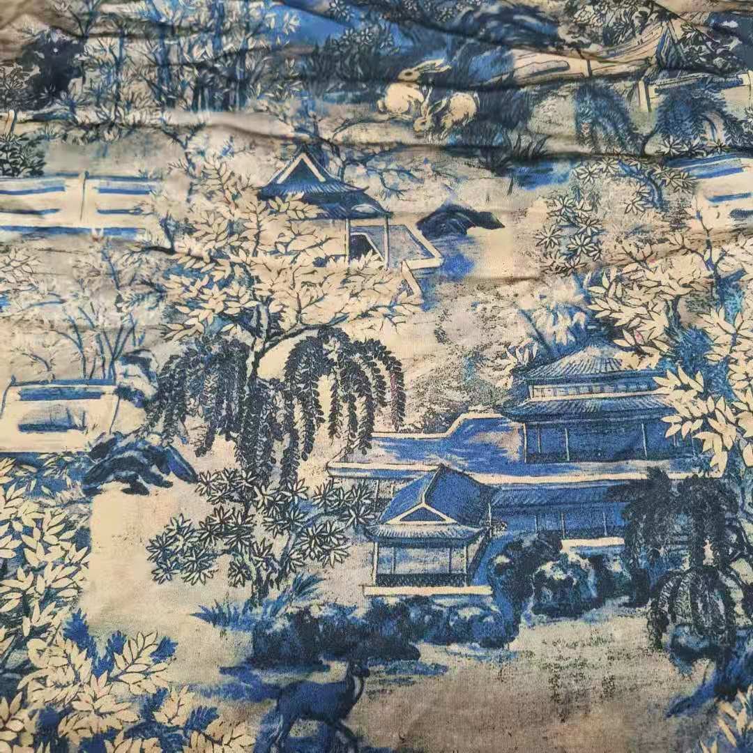 Tissu de soie pour la fête de Qingming : gaze cantonaise gambierée, couture de qipao cheongsam (58''L)