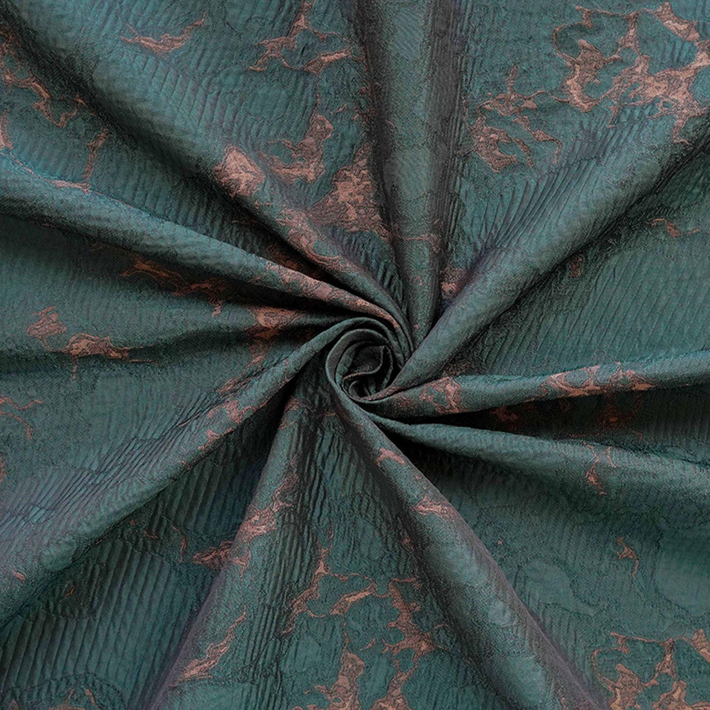 Vintage Moss Green Jacquard Brocade Fabric: Textured Sewing Material (60" Wide, By The Meter)